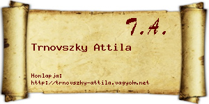 Trnovszky Attila névjegykártya